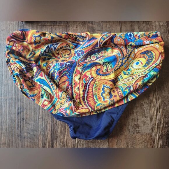 Venus Navy Orage Paisley 2 Piece Set Bikini Swimsuit - Picture 5 of 11